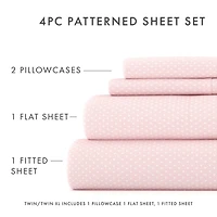 Pink Tiny Hearts 3-pc. Twin Sheet Set