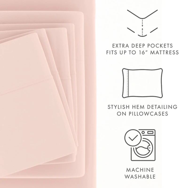 Blush Ultra Soft 6-pc. Full Sheet Set