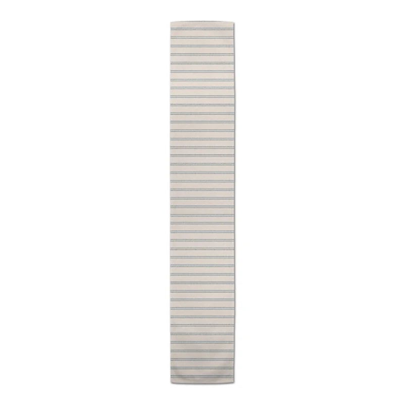 Blue and Cream Country Stripe Table Runner, 72 in.