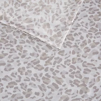 Taupe Leopard Print Satin 3-pc. Twin Sheet Set