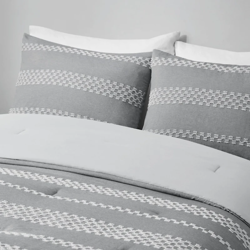 Gray Jacquard 5-pc. Full/Queen Comforter Set