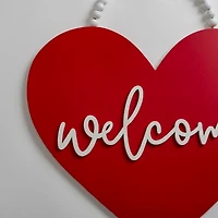Welcome Heart Hanging Wall Plaque