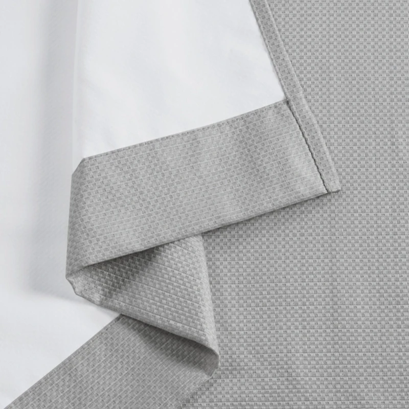 Gray Basketweave Curtain Panel Set, 84 in