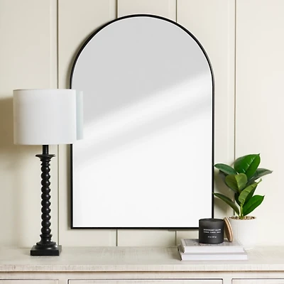 Black Nouveau Linear Arch Mirror