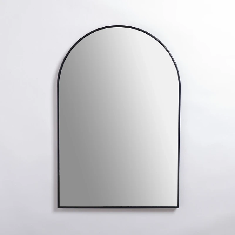 Black Nouveau Linear Arch Mirror