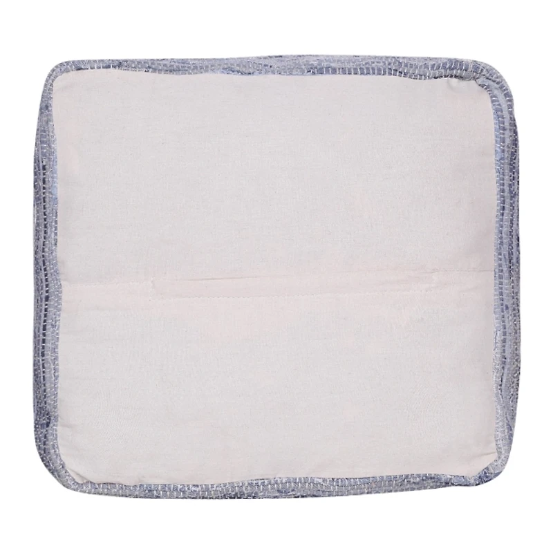 Chambray Woven Stripe Cotton Pouf