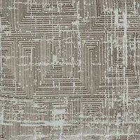 Neutral Distressed Geo Ultra-Soft Pouf