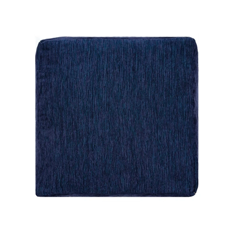 Navy Turkish Motifs Ultra-Soft Pouf