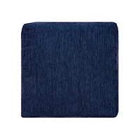 Navy Turkish Motifs Ultra-Soft Pouf