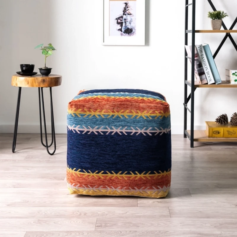 Boho Turkish Stripe Ultra-Soft Pouf