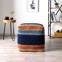 Boho Turkish Stripe Ultra-Soft Pouf