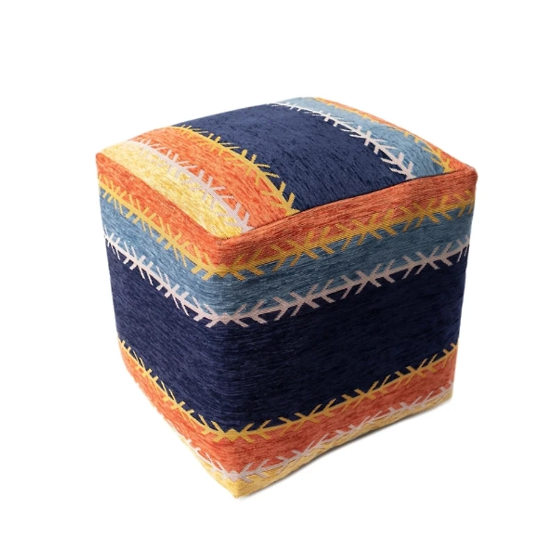 Boho Turkish Stripe Ultra-Soft Pouf