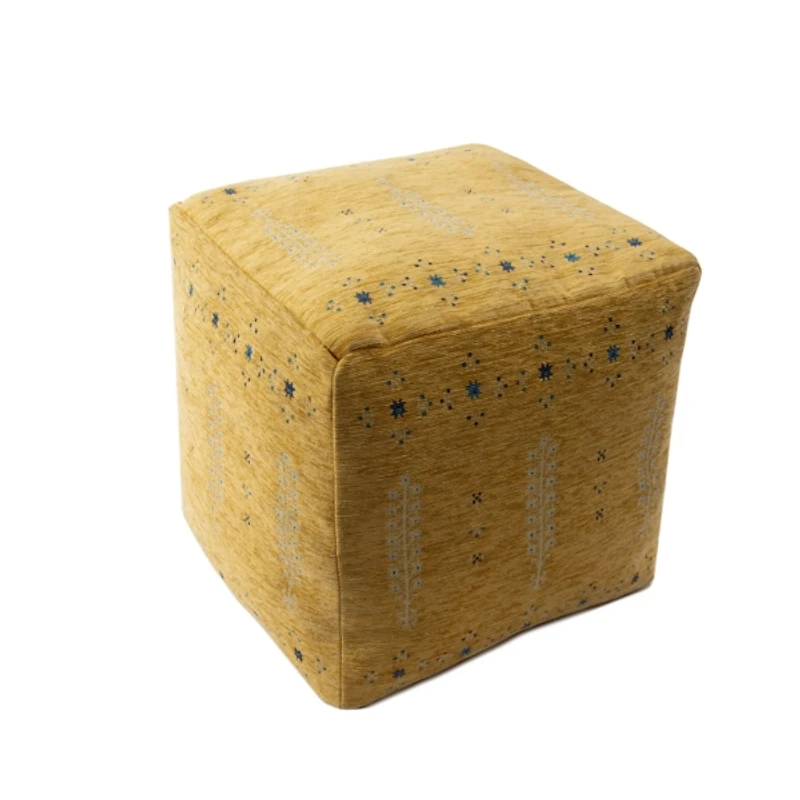 Mustard Yellow Bohemian Ultra-Soft Pouf