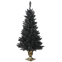 Pre-Lit Black Halloween Tree in Urn