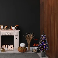 Pre-Lit Fiber Optic Halloween Tree in Planter