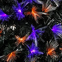 Pre-Lit Fiber Optic Halloween Tree in Planter