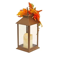 LED Mums and Berries Harvest Lantern