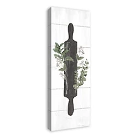 Rolling Pin with Botanicals Canvas Art Print