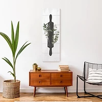 Rolling Pin with Botanicals Canvas Art Print