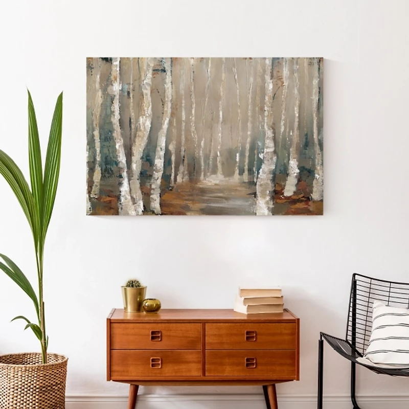 Birch Tree Landscape Canvas Art Print