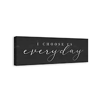 I Choose Us Every Day Canvas Wall Plaque