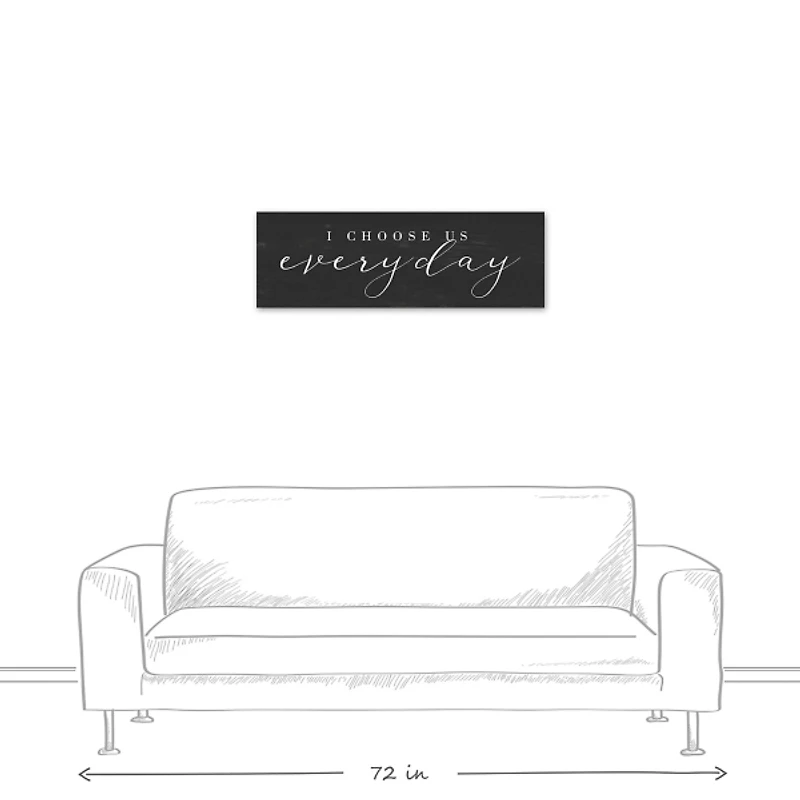 I Choose Us Every Day Canvas Wall Plaque