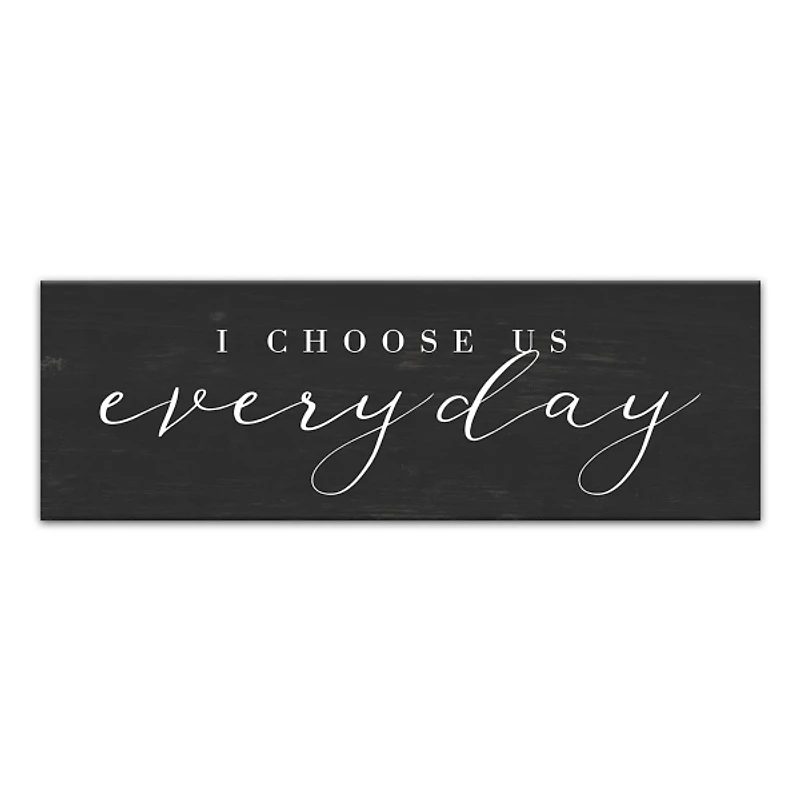 I Choose Us Every Day Canvas Wall Plaque