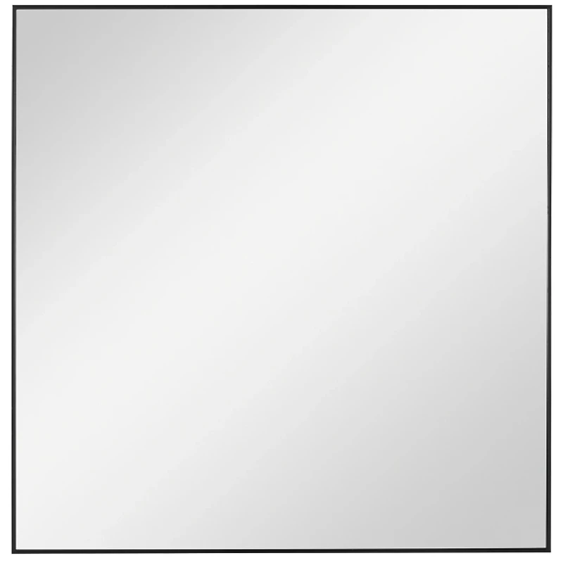 Matte Black Metal Square Framed Mirror