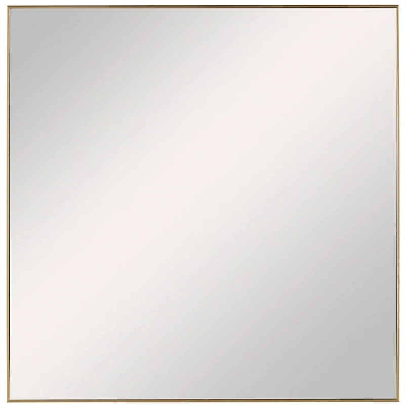 Brushed Gold Metal Square Framed Mirror