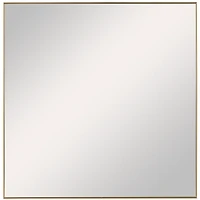 Brushed Gold Metal Square Framed Mirror