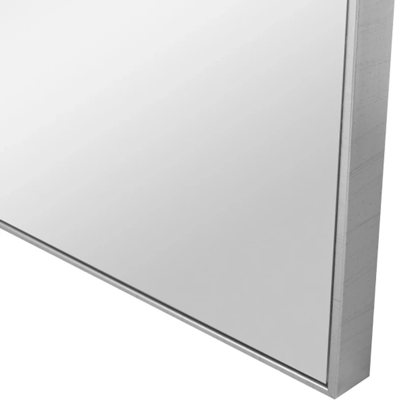 Brushed Silver Metal Square Framed Mirror