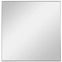 Brushed Silver Metal Square Framed Mirror