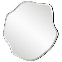 Frameless Beveled Wavy Wall Mirror