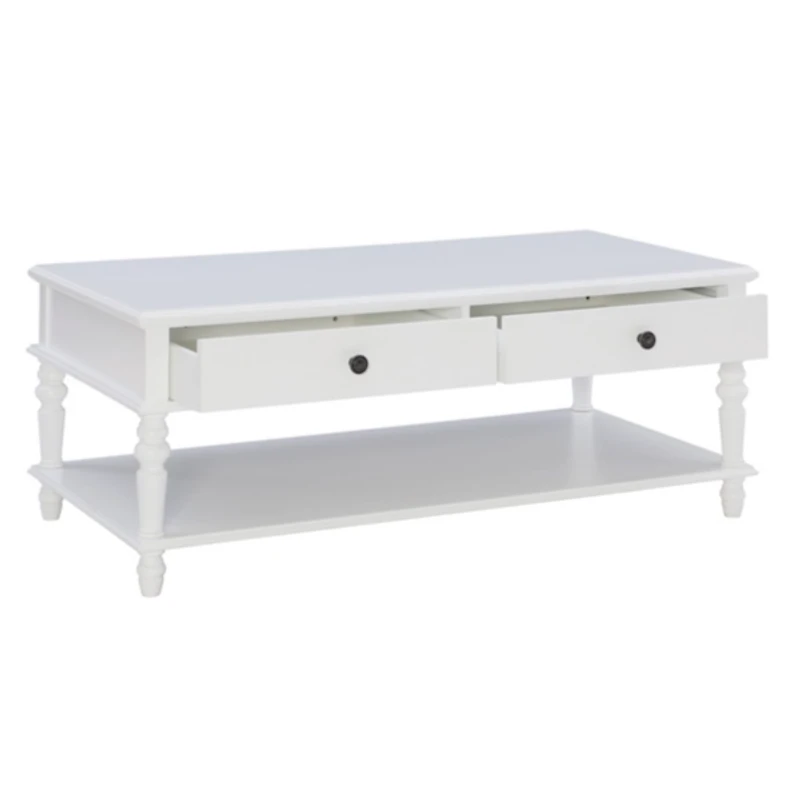 McGhie White 2-Drawer Coffee Table