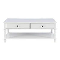 McGhie White 2-Drawer Coffee Table
