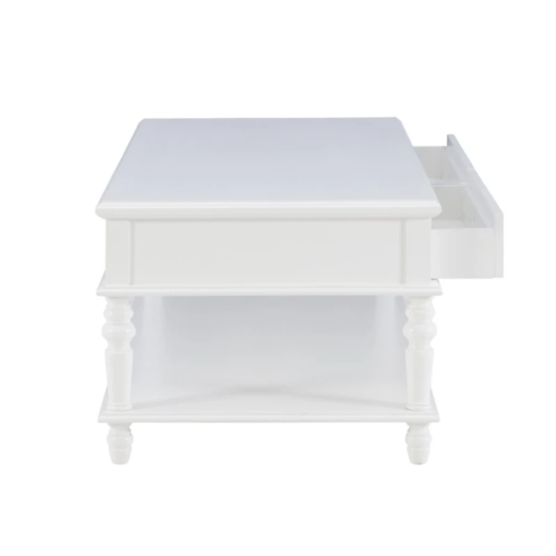 McGhie White 2-Drawer Coffee Table