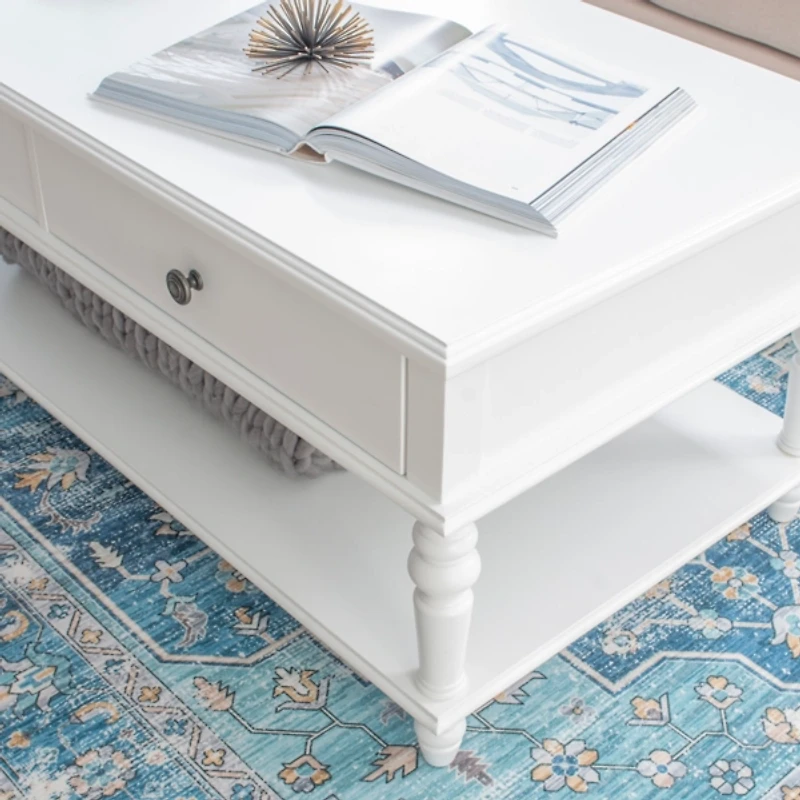 McGhie White 2-Drawer Coffee Table