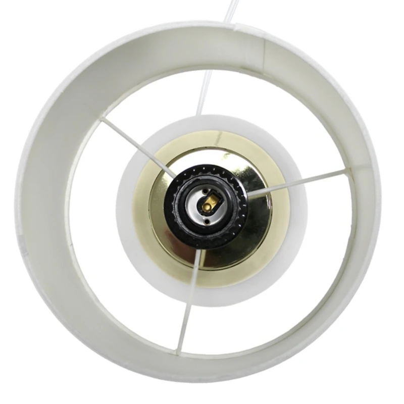 White and Metallic Gold 4-Touch Table Lamp