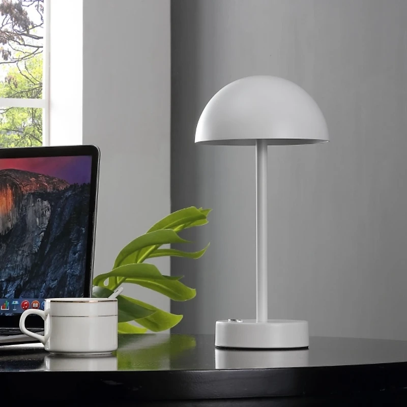 White Metal Rechargeable Table Lamp