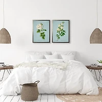 Blue Floral Diagram II Framed Art Prints, Set of 2