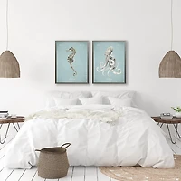 Octopus in Blue Framed Art Print