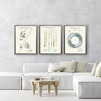 Vintage Boat Oars Patent Framed Art Print
