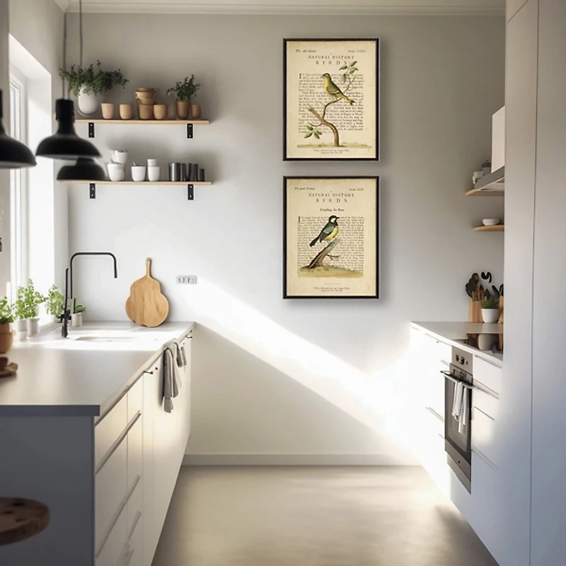 Birds Diagram III Framed Art Prints, Set of 2