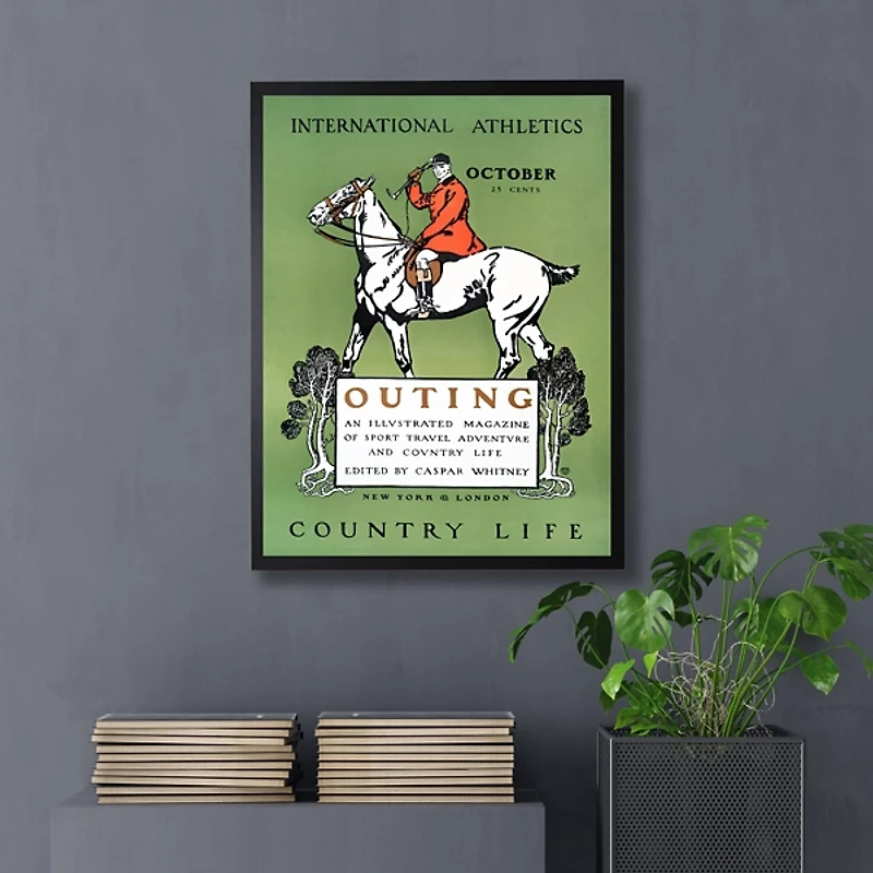 Vintage Polo Magazine Cover Framed Wall Art