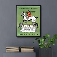 Vintage Polo Magazine Cover Framed Wall Art