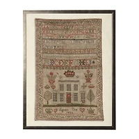 Antique Alphabet Sampler Framed Wall Art