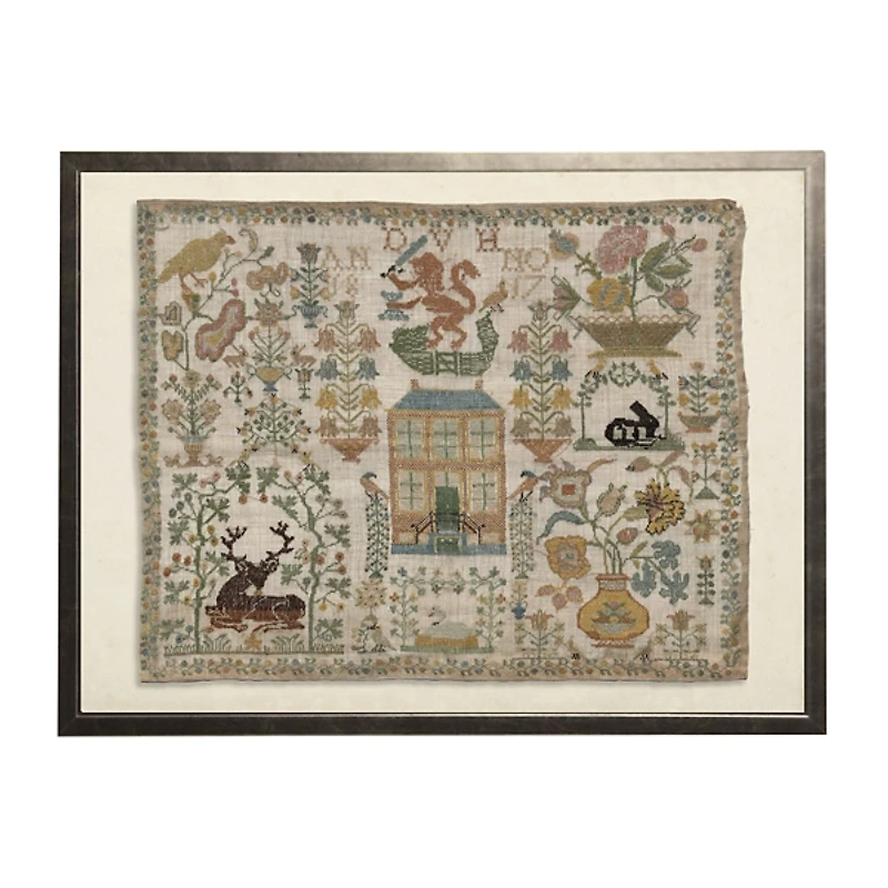 Antique Nature Sampler Framed Wall Art