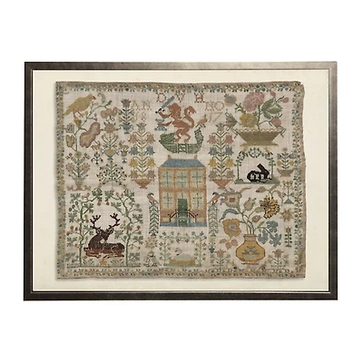 Antique Nature Sampler Framed Wall Art