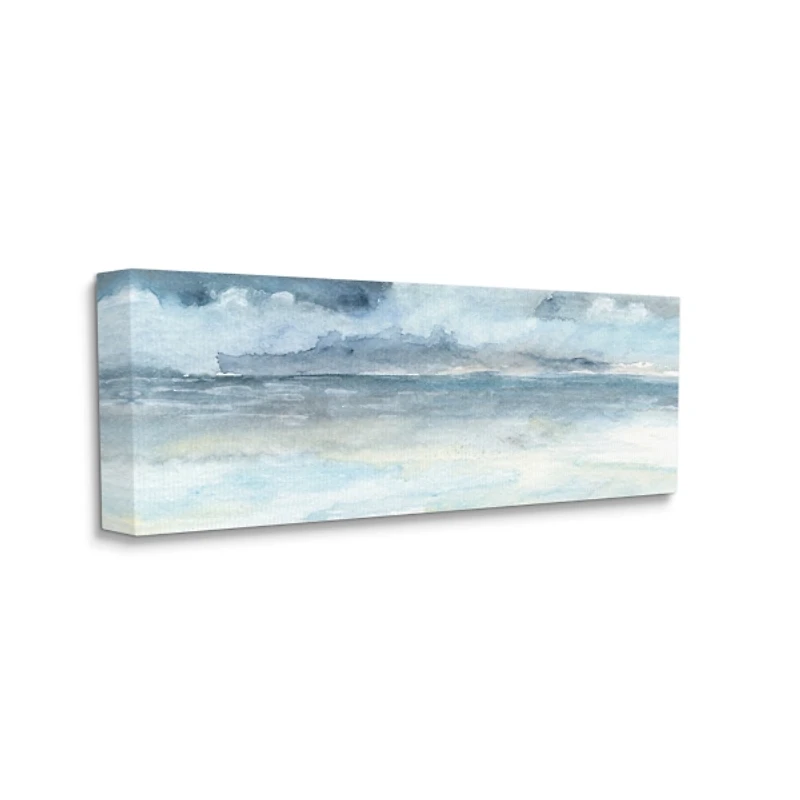 Cloudy Ocean Waves Canvas Art Print, 48x20 in.