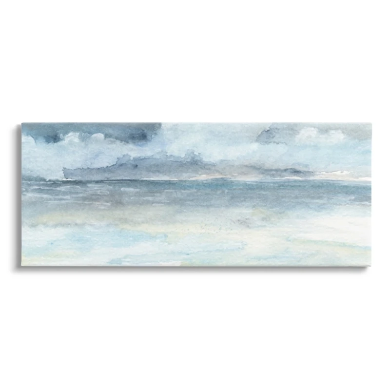 Cloudy Ocean Waves Canvas Art Print, 48x20 in.